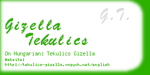 gizella tekulics business card